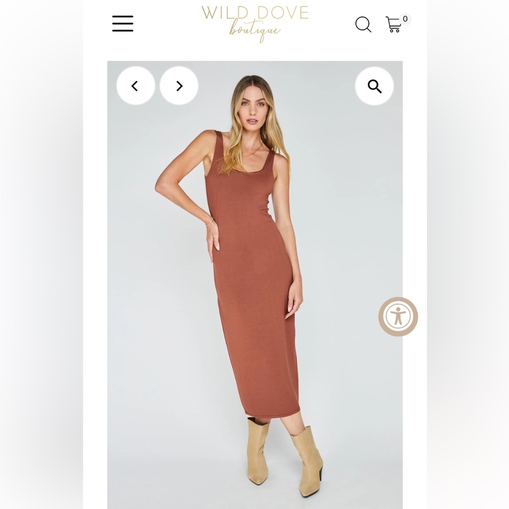 Gentle Fawn Chantelle Dress in Sienna  - Bodycon Midi Dress Xsmall